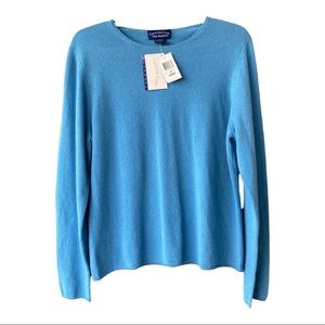 100% Cashmere sweater by Charter Club in glacier blue